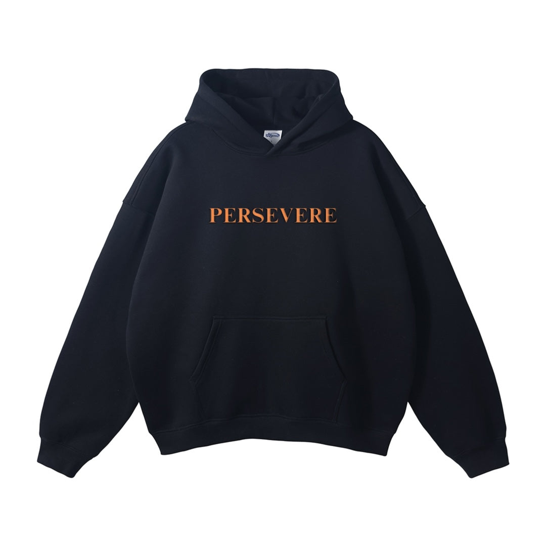 Black / Orange unisex oversized hoodie